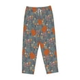 thumbnail image 4 of Xecao Floral Squirrel Women's Straight Lounge Pajama Pants: The Epitome of Relaxed Sleepwear, 4 of 9