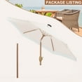 thumbnail image 5 of Ainfox 7.5ft Boho Fringe Patio Umbrella with Solar LED Lights, UV Protected Outdoor Umbrella, Beige, 5 of 7