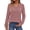 Pink, variant on Fantaslook Long Sleeve Shirts for Women V Neck Textured Tops Fall Blouses Lightweight Tunic Pullover