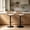 Beige, variant on MOONMISS Swivel Bar Stools Set of 2, Modern Adjustable Counter Height Barstools with Back, Rattan Bar Chairs with Cushions & Metal Footrest, Pub Stools for Kitchen, Bar, Dining Room,Orange