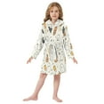 thumbnail image 6 of FORMRS Niños Bathrobe Unisex Hooded Robe Soft Plush Pajamas Sleepwear, Size 7-9T, Halloween Happy Ghosts, 6 of 7