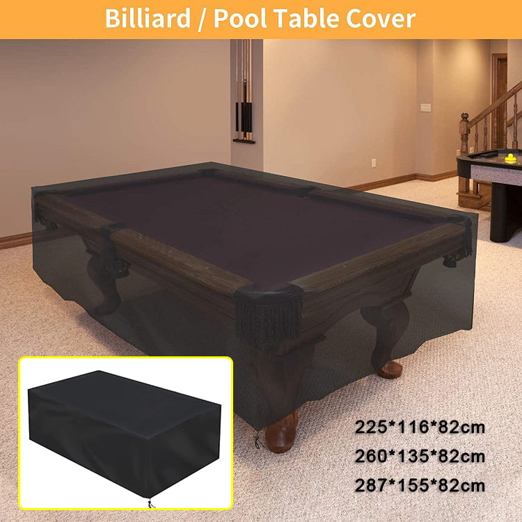 Black, 7FT 7/8 FT Billiard Pool Table Cover Waterproof & UV Protection Tearproof Cover for Pool Table 