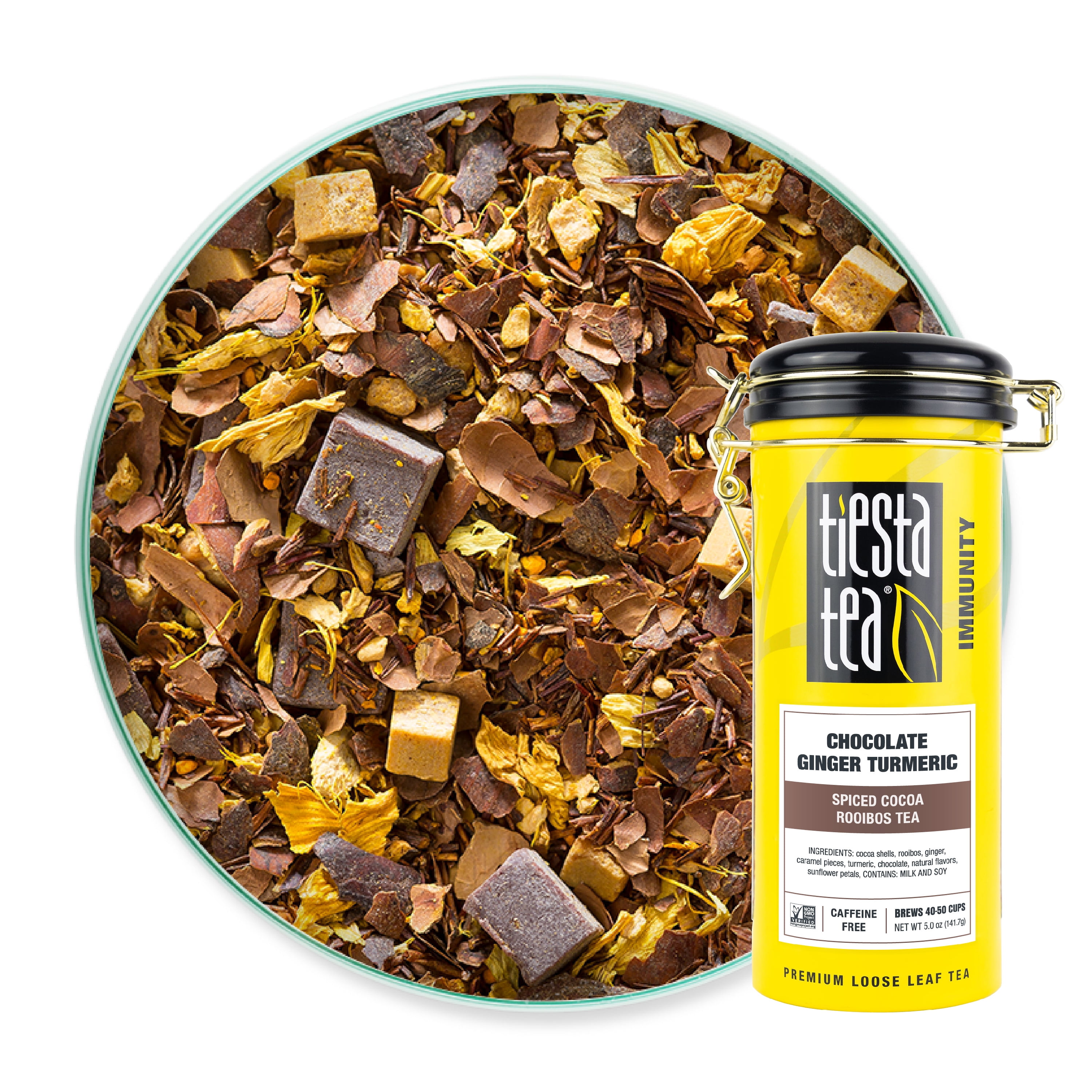 Tiesta Tea Chocolate Ginger Turmeric, Spiced Cocoa Loose Leaf Rooibos Tea, 5 oz