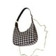 thumbnail image 2 of Bolso de hombro retro de cuadros para mujer | Bandolera de piel sintética con forma de media luna | Correa ajustable para uso diario y viajes | Tamaño compacto con solapa y múltiples bolsillos, 2 of 9