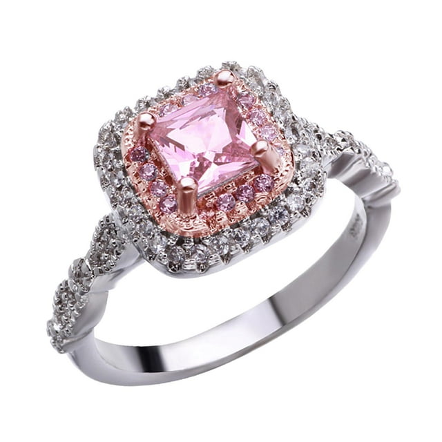 Anillos de cristal elegantes, estéticos y de metal, delicados y coloridos, estilo vintage, para mujer, regalo de Navidad, cumpleaños, aniversario y graduación. Número 9