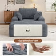 thumbnail image 5 of Daluvenix 68'' Oversized Chaise Lounge Chair, Cloud Sofas Couches, Modern Deep Seat Sleeper Couch with Pillows, Dark Gray, 5 of 8