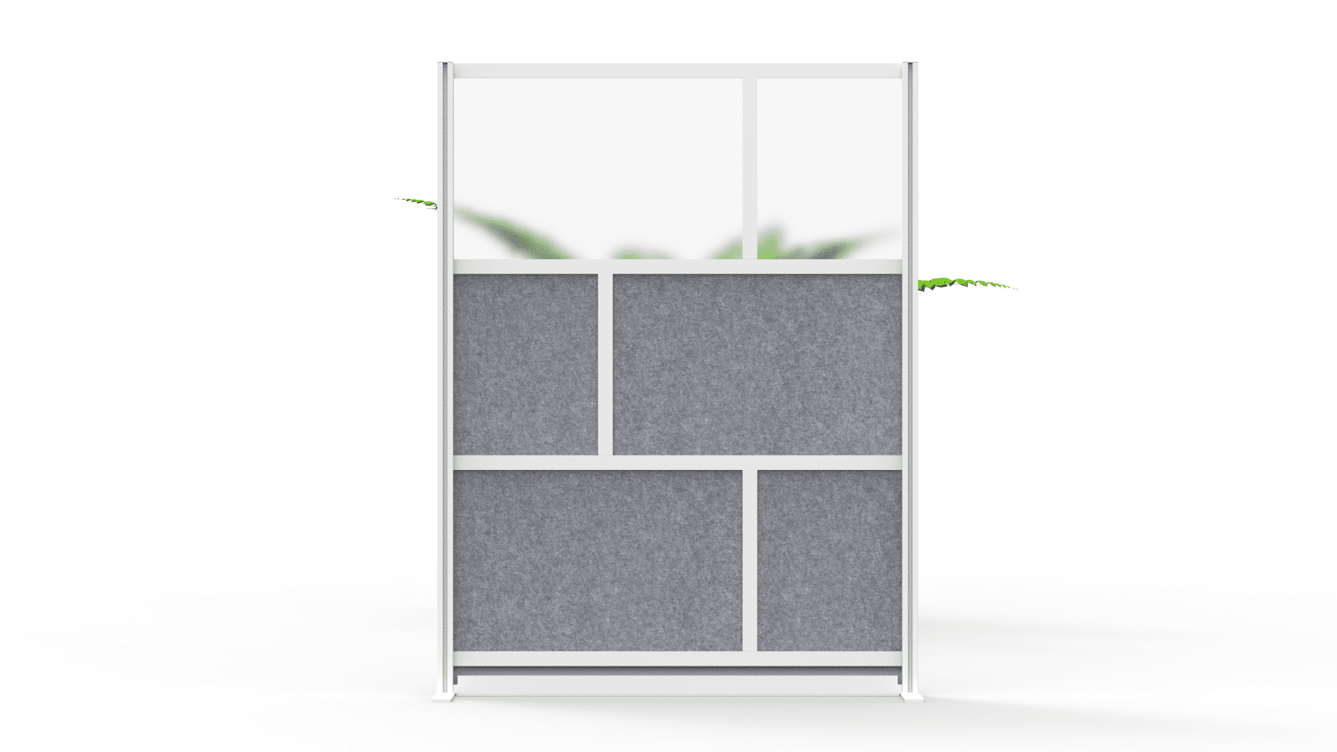 A-TO-Z SUPPLY MW-5370-FCG Modular Room Divider Wall System - 53" x 70" Starter Wall