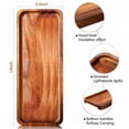 thumbnail image 5 of 5-Pack 13x9 Inch Solid Acacia Wood Serving Trays - Laser Engraving Ready Rectangular Plates for Food Fruit Cheese Housewarming Gifts, 5 of 7