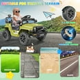 thumbnail image 6 of Farmdex 12 Volt Ride on Toys for Toddlers with Remote Control, Electric Ride on Truck Car w/3 Speeds, Horn,4 LED Lights, 3 Point Safety Belt, Music Player, Green, 6 of 7