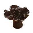 thumbnail image 1 of Pomo de cerámica con diseño de flores para puertas, cajones, armarios, muebles, etc. (negro), 1 of 2