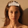 thumbnail image 2 of KAKOWELY Tiara de cristal barroca para novias, bodas, tiaras de diamantes de imitación, tiaras de cristal para cumpleaños, tiaras de graduación, diademas, tiaras de corona de princesa., 2 of 4