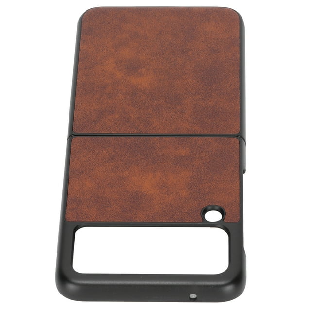 Housse de Téléphone de Protection pour Galaxy Z Flip, Business Cuir Véritable Texture Cuir Modèle Téléphone Cas pour Galaxy Z Flip Business Cuir Téléphone Cas pour Galaxy Z Flip Durabilité Prolongée