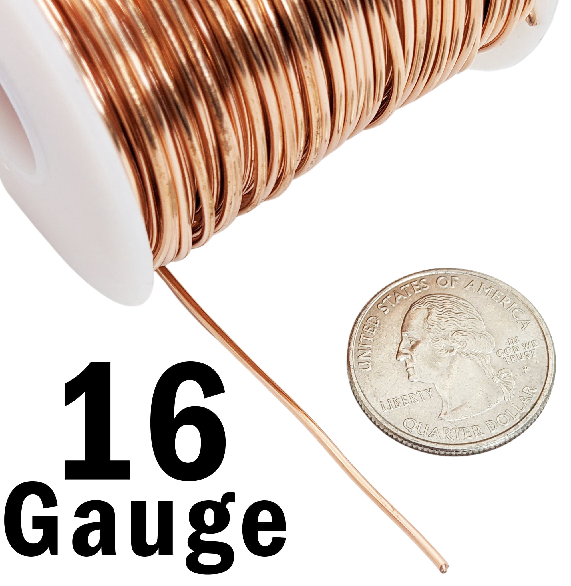 126 Feet 16 Gauge Soft Bare Copper Crafting Wire (1 Pound Spool)