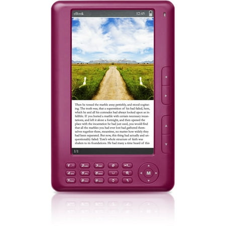 Refurbished Ematic 7" LCD Color eBook Reader with Kobo, MP3, & Video Player - EB101 - Pink