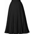 thumbnail image 3 of 2024 New Elastic Waist Pleated Midi Skirt A-Line Flowy Skirt with Tummy Control Wholesale Women's Casual Comfort Stretch Maxi Skirt, 3 of 9