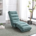 thumbnail image 3 of Newboti Linen Massage Chaise Lounge Indoor with Remote Control,Ergonomic Electric Massage Long Lounger with 5 Modes for Office, Living Room,Bedroom (Teal) 99537600405215, 3 of 16