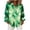 #111-Green, variant on AUNVITO Women's St. Patrick's Day Shirt Long Sleeve Collared Button Down with Holiday Print Casual and Festive Style