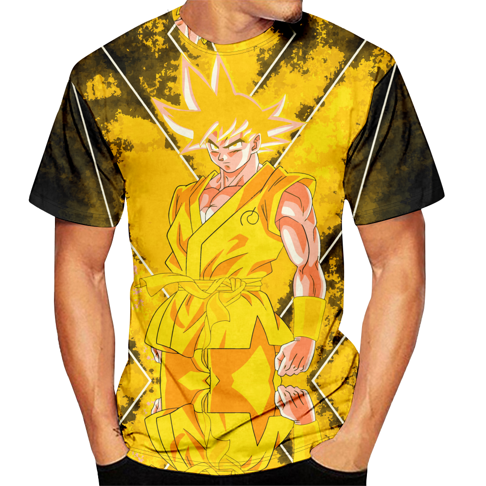 Anime Dragon Ball Z Goku Kids Boys Short Sleeve 3D T-shirts Tops