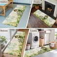 thumbnail image 5 of Spring Floral 2'x6' Runner Rugs for Hallway Kitchen Bedside Non Slip Washable, Birds Cabin Daisy Watercolor Botanical Entryway Rug Runners with Rubber Backing, Long Carpet Runner for Laundry Room, 5 of 8