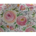 thumbnail image 4 of oneOone Georgette Viscose Rose Pink Fabric Leaves & Flowers Floral Sewing Craft Projects Fabric Prints By Yard 42 Inch Wide, 4 of 4