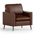 thumbnail image 5 of Coewske Modern Faux Leather Accent Chair Comfy Single Sofa Chair for Living Room Bedroom Office Brown, 5 of 7