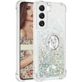 thumbnail image 3 of Glitter Clear Sparkly Bling Case for Samsung Galaxy S23+ Plus (Not S23) for Women Girls, Flowing Liquid Quicksand Cover with Diamond Ring Holder Case for Samsung Galaxy S23 Plus  Silver, 3 of 14