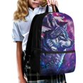 thumbnail image 3 of Uourmeti Butterfly Wolf Pattern Polyester Backpack for Students, 17 Inch Tear Resistant Smooth Zippers Polyester School Backpack for Travel Work, 3 of 6