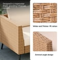 thumbnail image 3 of LAUSAINT HOME 6-Piece Patio Furniture Set, Outdoor Wicker Conversation Set with Storage Box and Beige Cushions, 3 of 9
