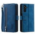 thumbnail image 2 of Dteck Wallet Case for Samsung Galaxy S24 Plus, 9 Card Holder Slots Zipper Pocket Handbag Case Magnetic Closure Kickstand with Wrist Strap TPU Shockproof Flip Cover,Darkblue, 2 of 8