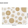 thumbnail image 3 of SKYSONIC Toilet Bathroom Rugs Sets 2 Piece, Christmas Pattern Trendy Golden Snowflakes Soft Absorbent Fluffy Toilet Mat Set Non-Slip Rubber Backing Bath Mats for Bathroom,16"x24"+20"x24", 3 of 7
