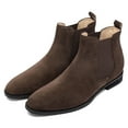 thumbnail image 2 of CMR CHAMARIPA Height Increasing Boots - Mens Elevator Boots - Coffee Suede Leather Men's Elevator Chelsea Boots 7 CM / 2.76 Inches, 2 of 5