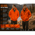 thumbnail image 4 of Orange Safety Full Zip High Visibility Thick Fleece Hooded Sweatshirt Hunting Jacket, 2X, Blaze Orange, 4 of 9