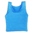 thumbnail image 4 of Chaleco femenino a escala 1/6, ropa de muñeca hecha a mano, disfraz para figuras de 12 pulgadas. Azul, 4 of 9