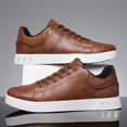 thumbnail image 2 of NOKIO Men's Casual Dress Shoes Lightweight 𝖫a𝖼e Up Skate Shoes Comfortable Flat Sneakers Fashion L𝗈w Top Walking Shoes Breathable Outdoor Work Footwear, 2 of 4