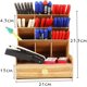 thumbnail image 4 of Elegante organizador de escritorio de madera de bambú, organizador de escritorio de oficina de bambú ecológico y sostenible para un uso versátil en cualquier entorno, 4 of 8