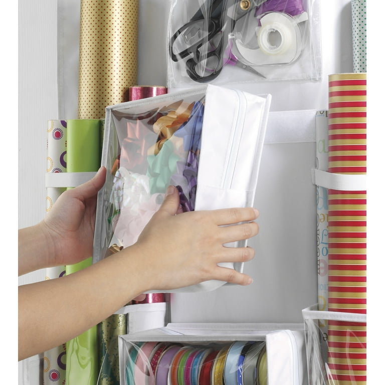 Whitmor Hanging Gift Wrap Storage Organizer - Clear Polyester