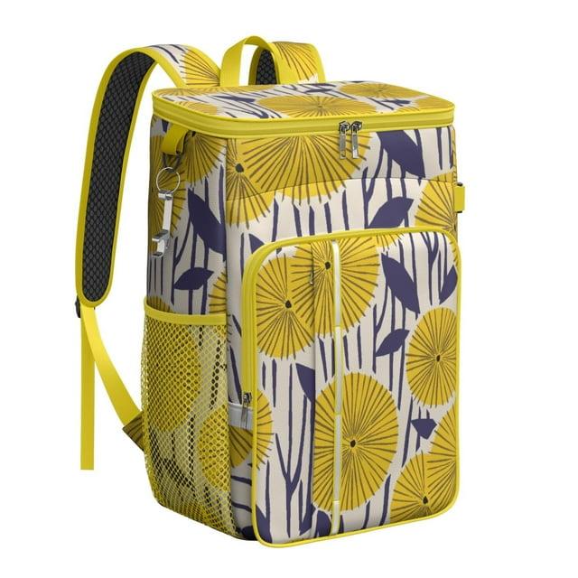Sac à Dos Isotherme Motif Fleur Colorée Vive, Sac à Dos Déjeuner Étanche pour Barbecues d'Été, Randonnée, Pêche