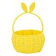 thumbnail image 4 of Cesta tejida a mano, cesta de Pascua con orejas de conejo, cesta de almacenamiento con asa amarillo, 4 of 9