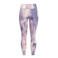 thumbnail image 6 of Renewold Tie-dye Violet Pink Leggings with Pockets for Women Athletic Tights Compression Leggings High Waisted Butt Lifting Printed Pants Fashion Womens Yoga Leggings, XXL, 6 of 8