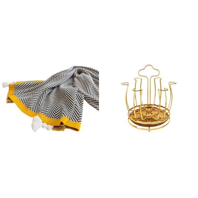 Manta de punto,Manta de punto decorativa para el hogar,Manta nórdica de estilo rústico,suave y reconfortante,Porta tazas,Portavasos de café para encimera Organizador de tazas