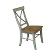 thumbnail image 6 of X-Back Solid Wood Chair in Distressed Hickory/Stone - Set of 2 Chairs, 6 of 9
