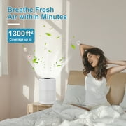 Airfire Air Purifier for Home, up to 1300 Sq.ft/2H Air Purifiers for Allergies and Asthma, H13 HEPA Air Filter