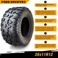 thumbnail image 3 of Free Country Set 2 Premium ATV/UTV tires 26x11R12 8PR Radial w/Side Scuff Guard, 3 of 7