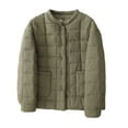 thumbnail image 1 of Lovzfmll Lingge Jacket, Short Puffer Style for Women Green, M, 1 of 7