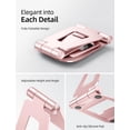 thumbnail image 4 of Soporte para tableta Nulaxy, doble plegable, de aluminio, para iPad, oro rosa, 4 of 6