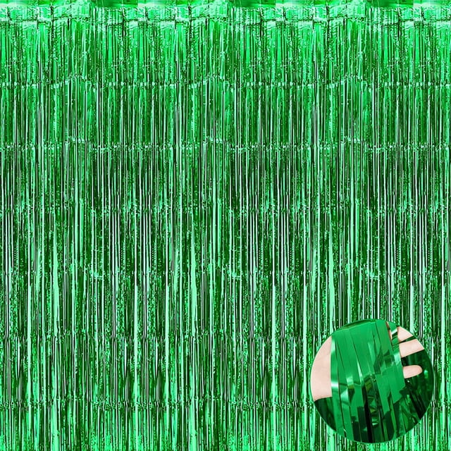 EcoNesxp Décoration de Fête d'Halloween Ensemble de Mariage Rideau à Franges Vert