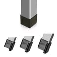 thumbnail image 4 of Cubierta de protección para patas de muebles en forma de triángulo de goma, 30mmx30mm, 10 piezas, negro, 4 of 7