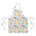 thumbnail image 2 of Pioneer Flower Floral Print Pattern Apron for Women and Men, Cotton Linen Waterproof with Pockets, Adjustable, 33x27 Inch for Kitchen, Gardening, BBQ, Salon, 2 of 6