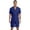 Royal Blue, variant on Sxiwei Men's Short Sleeve One Piece Turn-down Collar Zip-Front Overall with Pocket Jumpsuit White XL