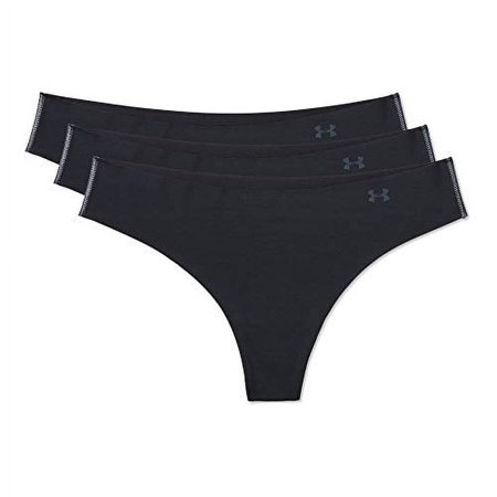 Under Armour 1325615-001-XS Pure Stretch Women's Black 3-Pack XS Thong